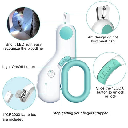 LED Light Nail Clipper Cutter